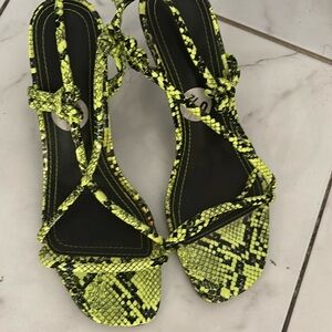 Snake print heels
